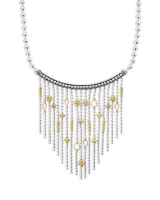 Sterling Silver & 18K Yellow Gold Caviar Multi Strand Necklace by LAGOS