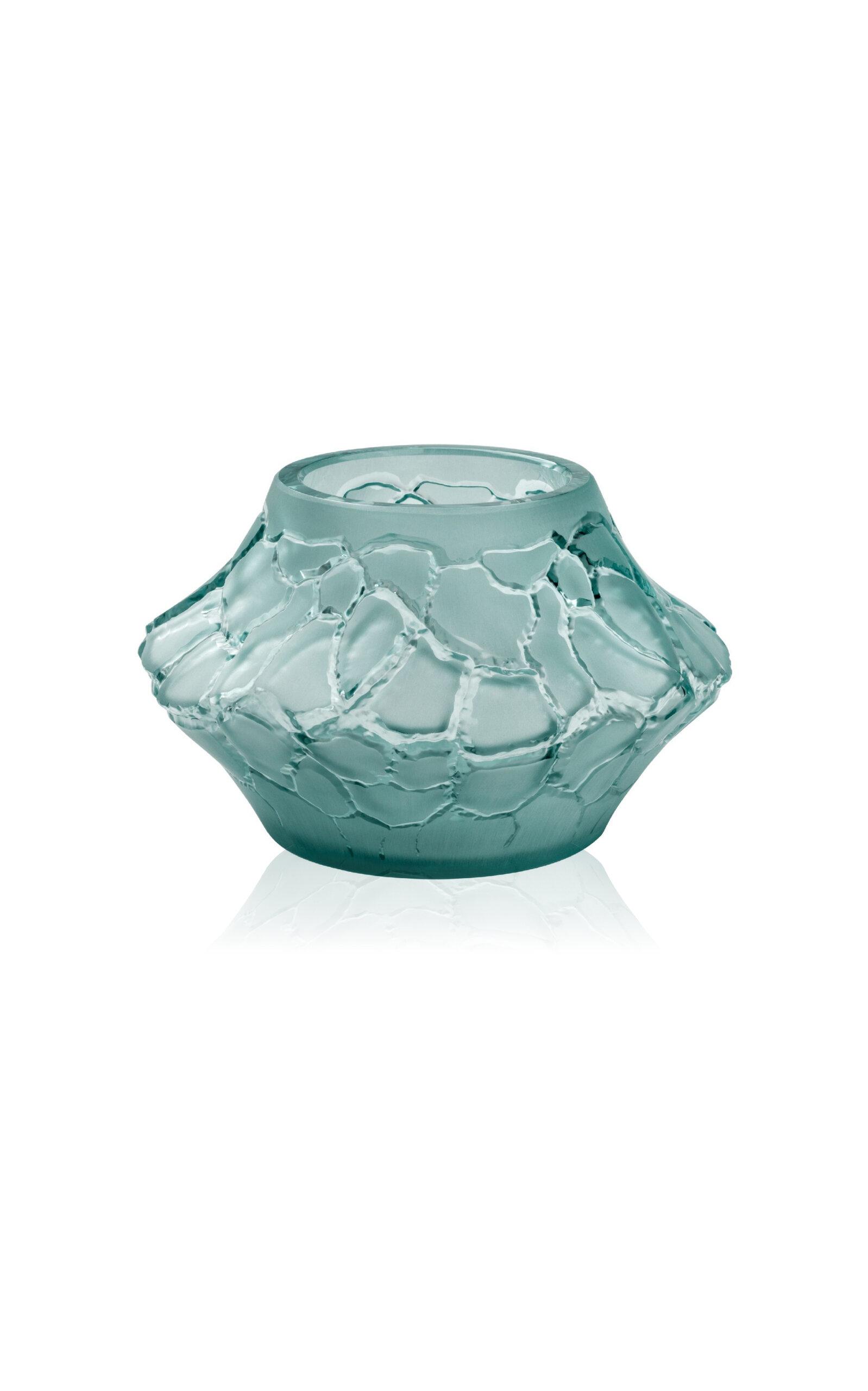 Lalique - Caldera small Vase-Votive - Light Blue - Moda Operandi by LALIQUE