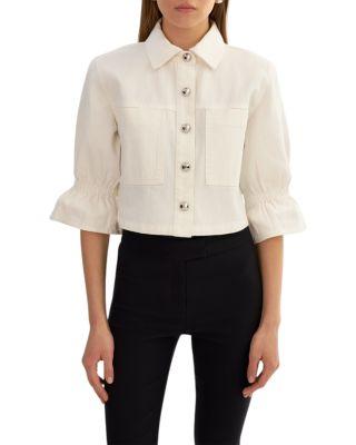 Carolina D Ruffle Sleeve Denim Jacket by LAMARQUE