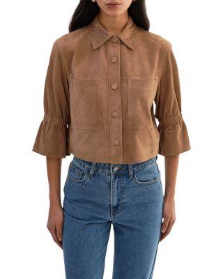 Carolina Suede Ruffle Jacket by LAMARQUE