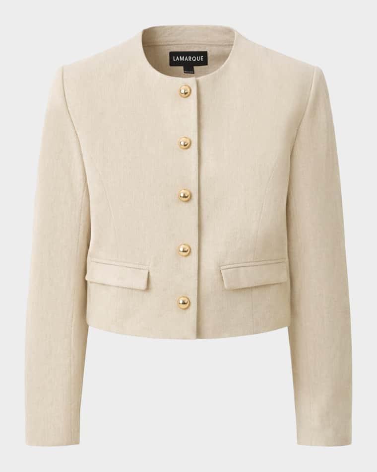Francina Tailored Cotton-Linen Jacket by LAMARQUE