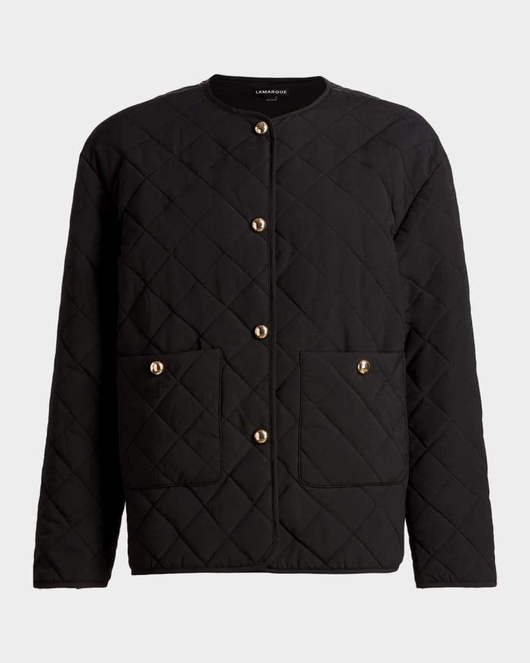Hera Quilted Collarless Jacket by LAMARQUE