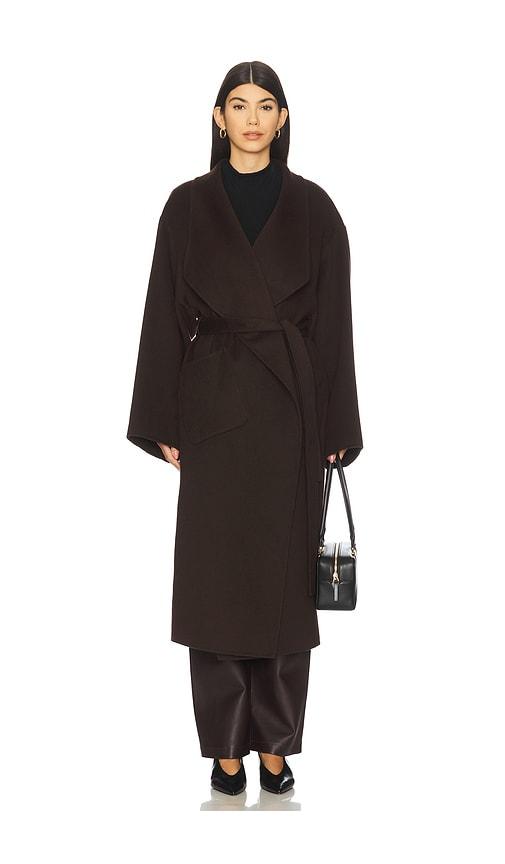 LAMARQUE Coreen Trench Coat in Chocolate by LAMARQUE