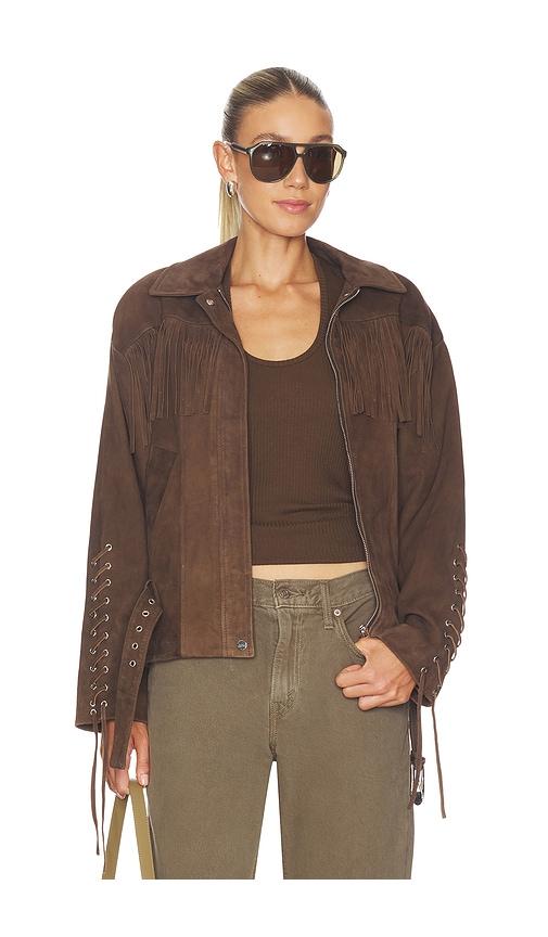 LAMARQUE Kyel Suede Jacket in Brown by LAMARQUE