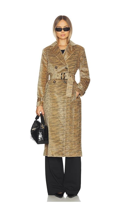 LAMARQUE Leslie Trench Coat in Brown by LAMARQUE