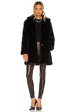 LAMARQUE Linnea Faux Fur Coat in Black by LAMARQUE