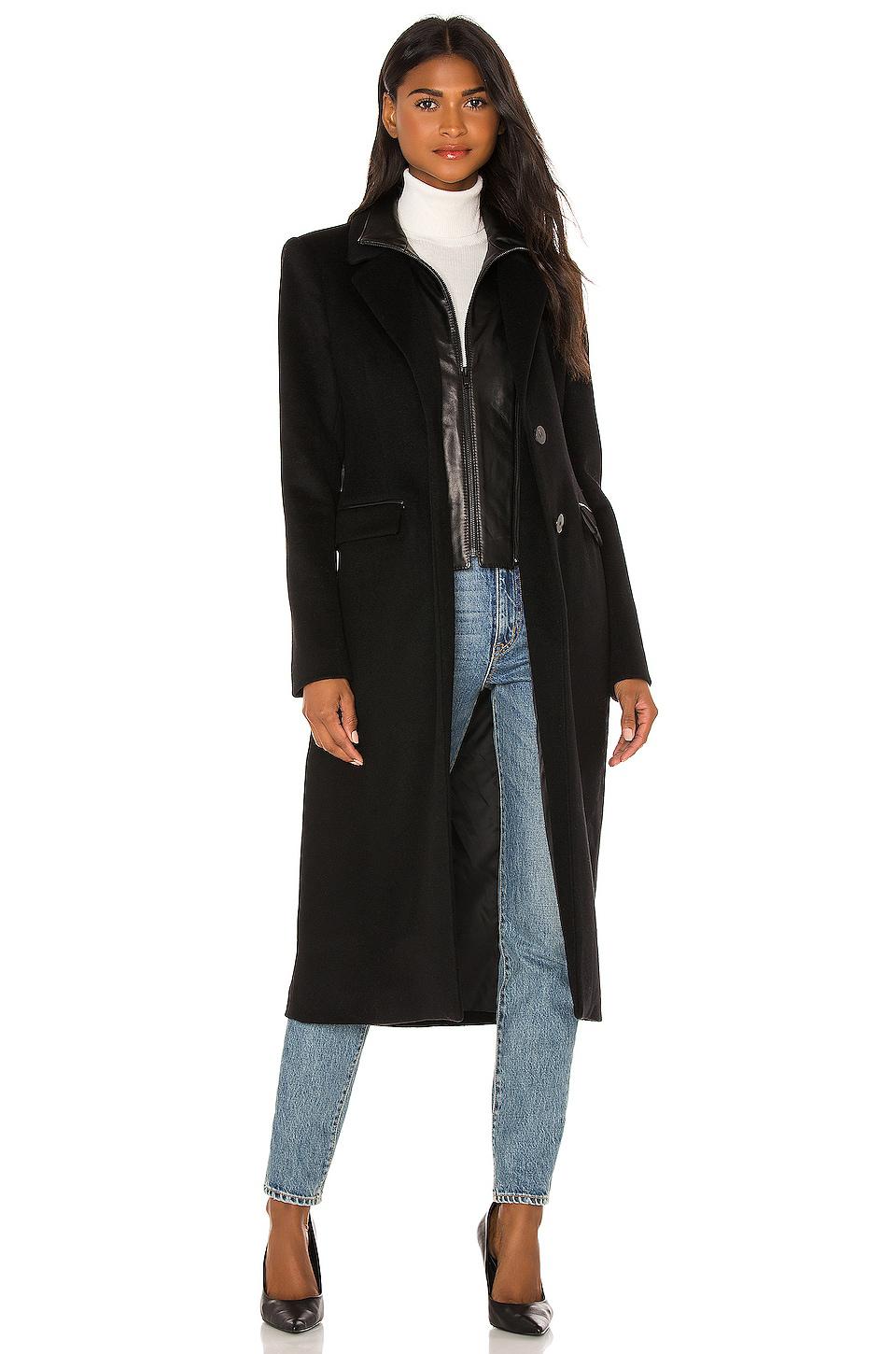 LAMARQUE Malva Coat in Black by LAMARQUE
