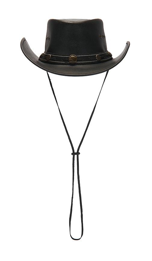 LAMARQUE x REVOLVE Dollie Leather Cowboy Hat in Black by LAMARQUE
