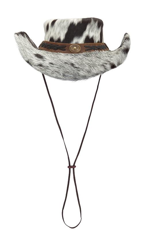 LAMARQUE x REVOLVE Flynn Cow Hair Cowboy Hat in White,Black by LAMARQUE