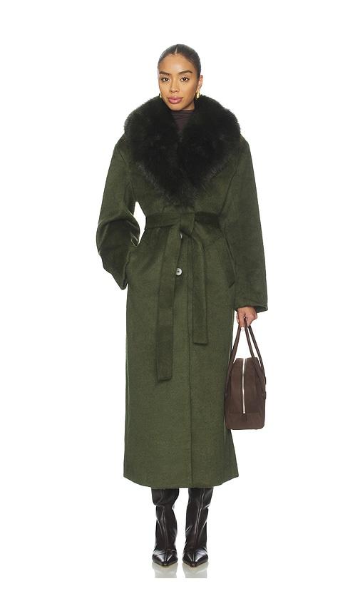 LAMARQUE x REVOLVE Tillie Coat in Olive by LAMARQUE