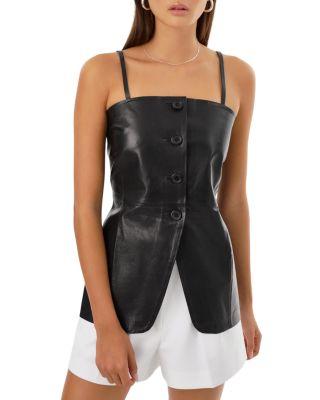 Milana Leather Bustier Top by LAMARQUE
