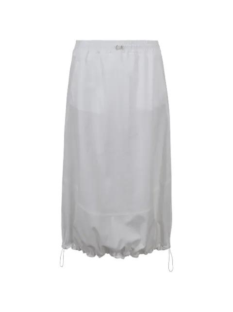 drawstring-hem midi skirt by LAMINAR