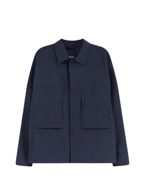 patch-pocket shirt jacket by LAMINAR