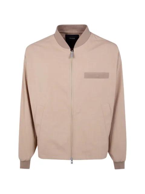 perforated-panel zip-up jacket by LAMINAR