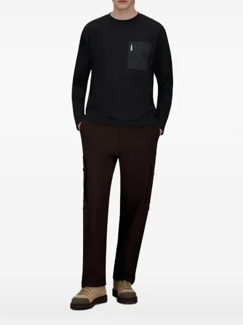zip-pocket long-sleeve T-shirt by LAMINAR