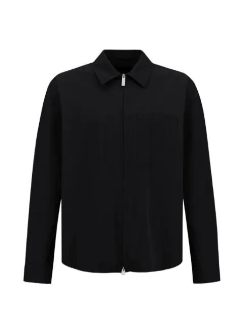 zip-up shirt jacket by LAMINAR