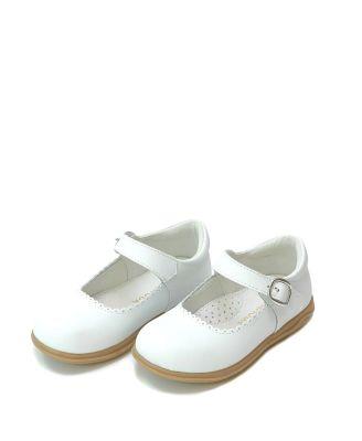 Girls' Chloe Classic Scalloped Leather Mary Jane - Baby by L'AMOUR SHOES