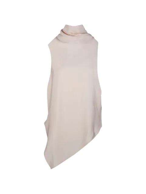 asymmetric-hem tie-back top by LAMRONS