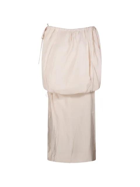off-shoulder bubble-hem dress by LAMRONS
