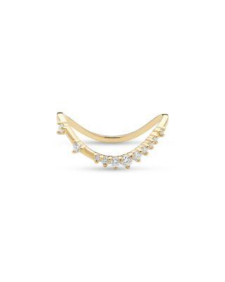 14K Yellow Gold Diamond Curved Constellation Ring by LANA