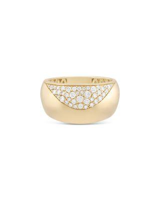 14K Yellow Gold Diamond Dipped Profusion Bubble Ring by LANA