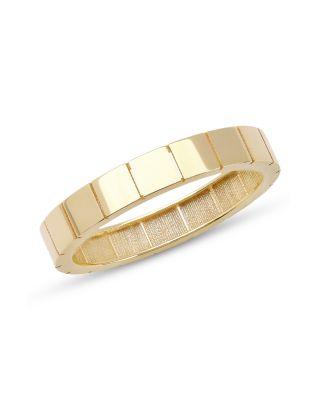 14K Yellow Gold Flash Tile Band by LANA