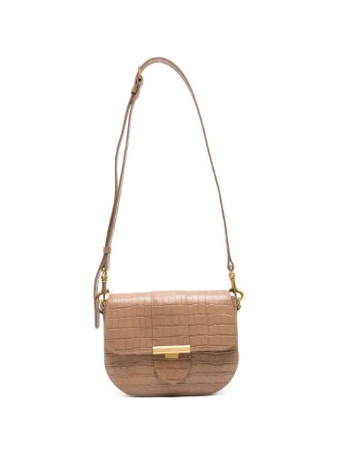 croc-effect cross body bag by LANCASTER