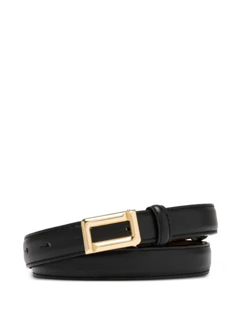 Angele buckle-fastening leather belt by LANCEL