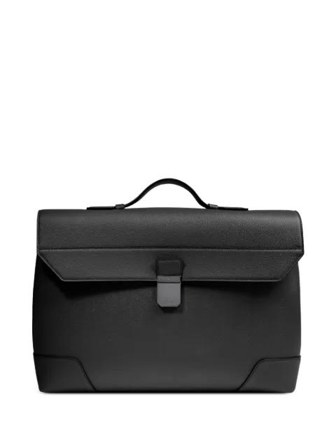 Charlie flap textured briefcase by LANCEL