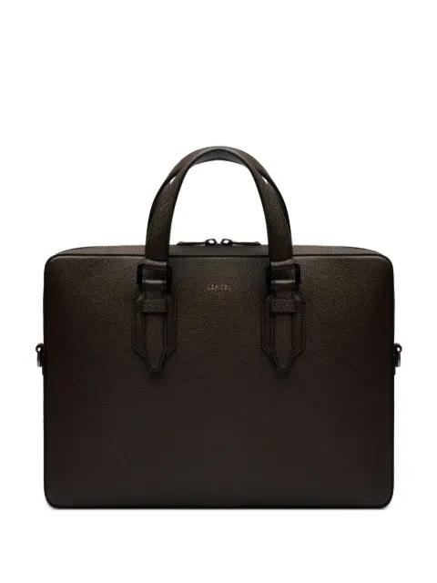 Charlie textured leather briefcase by LANCEL