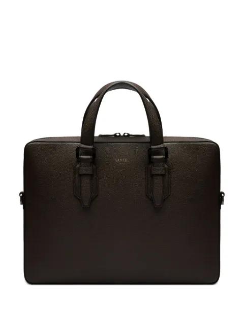 Charlie textured leather briefcase by LANCEL
