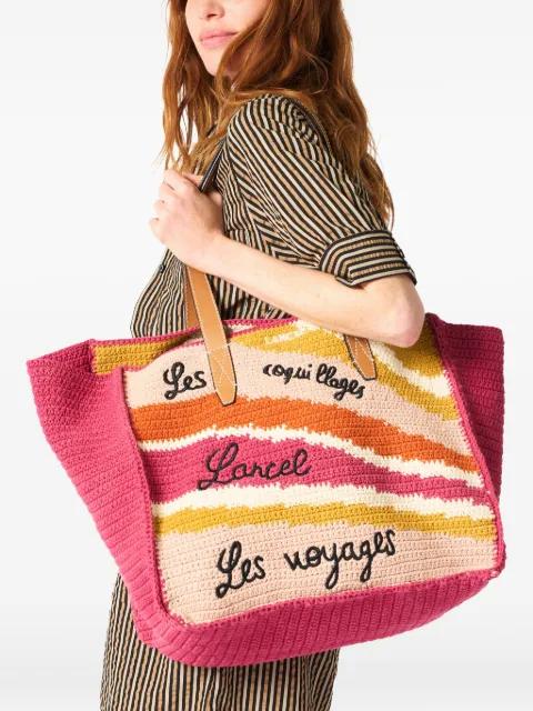 L logo-embroidered tote bag by LANCEL