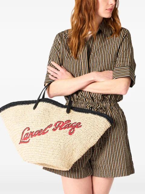 L logo-embroidery tote bag by LANCEL