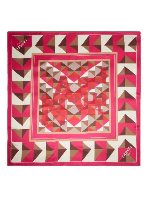 Labyrinth silk scarf by LANCEL