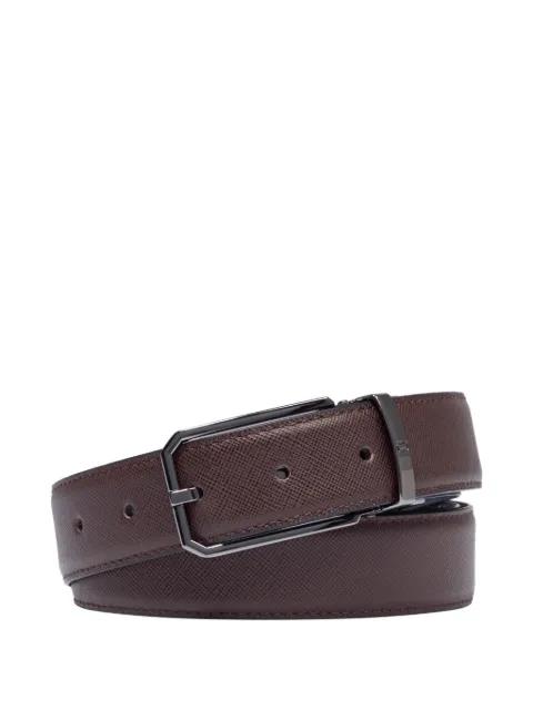 Leon dark brown metal belt by LANCEL