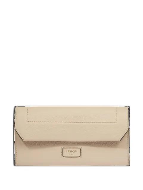 Ninon flap-closure leather wallet by LANCEL