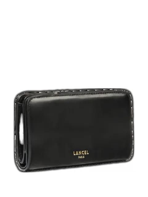 Origami rectangular zip compact wallet by LANCEL