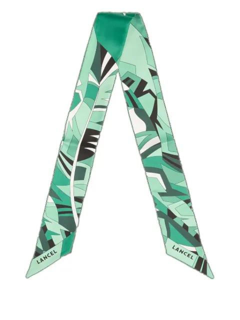 arabesque-motif silk headband by LANCEL