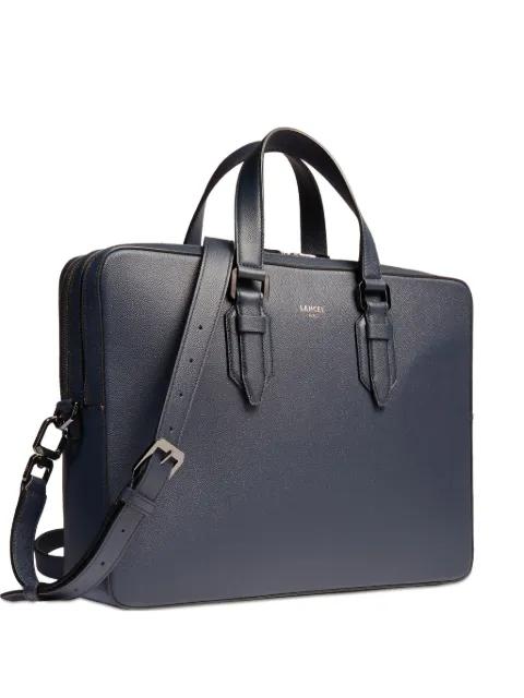 buckle-detail leather laptop bag by LANCEL