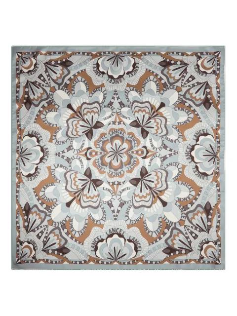 floral-motif silk scarf by LANCEL
