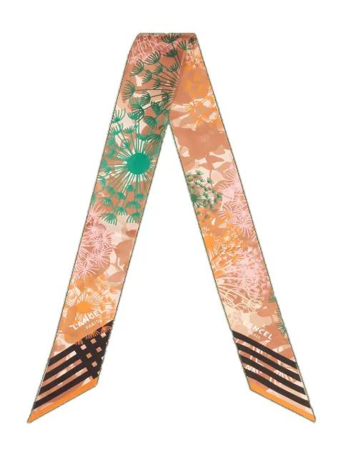 floral-print silk headband by LANCEL