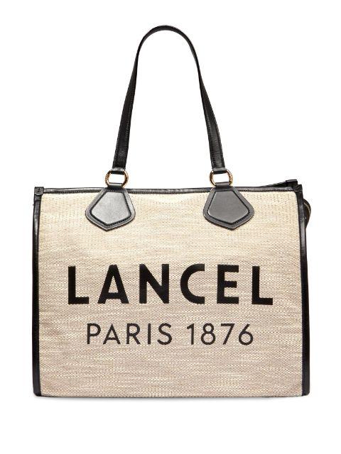 large logo-print tote bag by LANCEL