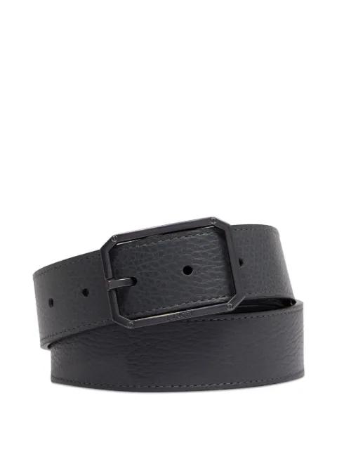 leather buckle belt by LANCEL