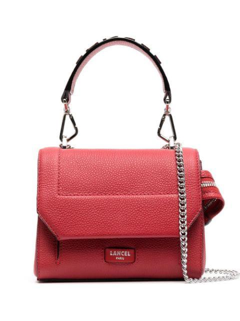 leather flap bag by LANCEL