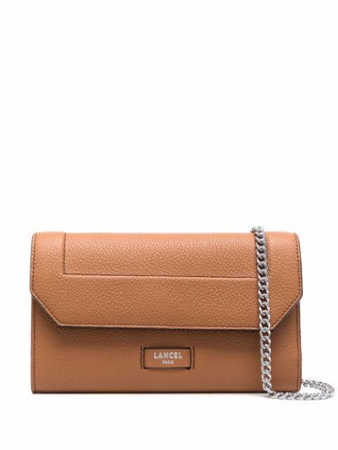 leather shoulder bag by LANCEL