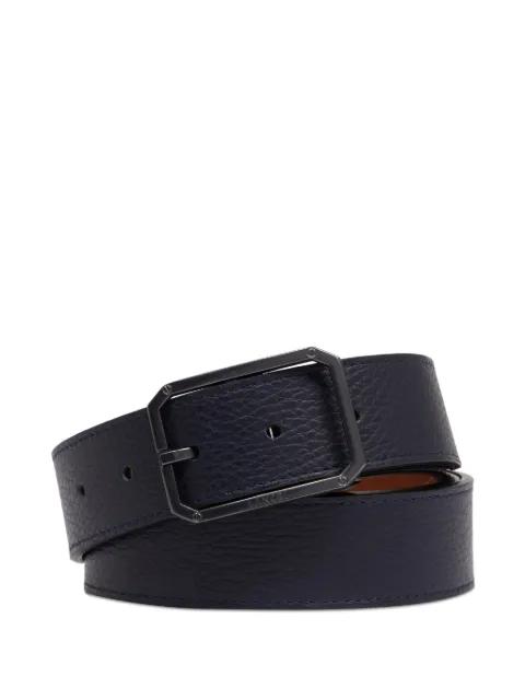 leather square-buckle belt by LANCEL