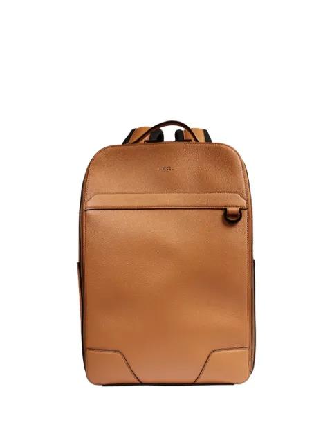 leather top-handle backpack by LANCEL