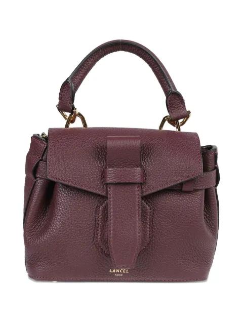 leather top-handle shoulder bag by LANCEL