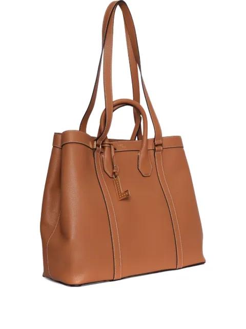 leather tote bag by LANCEL