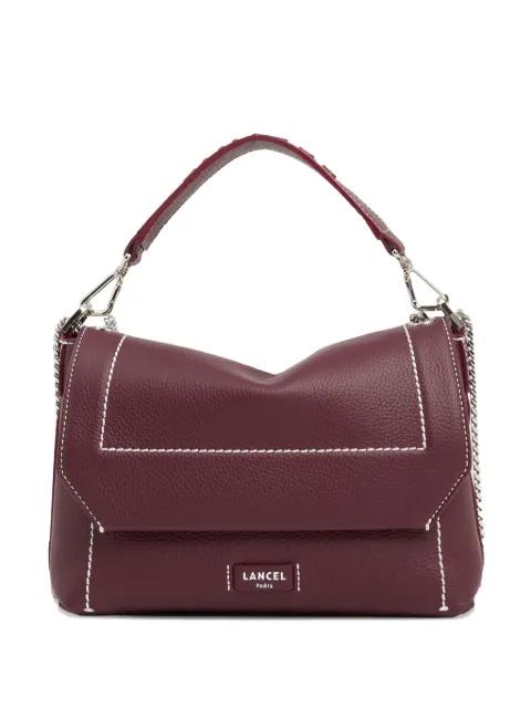 medium leather flap tote bag by LANCEL